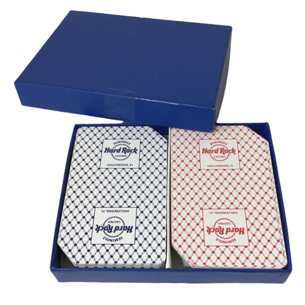 Seminole Hard Rock Casino Playing Cards Hollywood FL Two Played Decks in Box